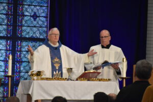 Bishop Ricken at Worship Jesus Day 2023.